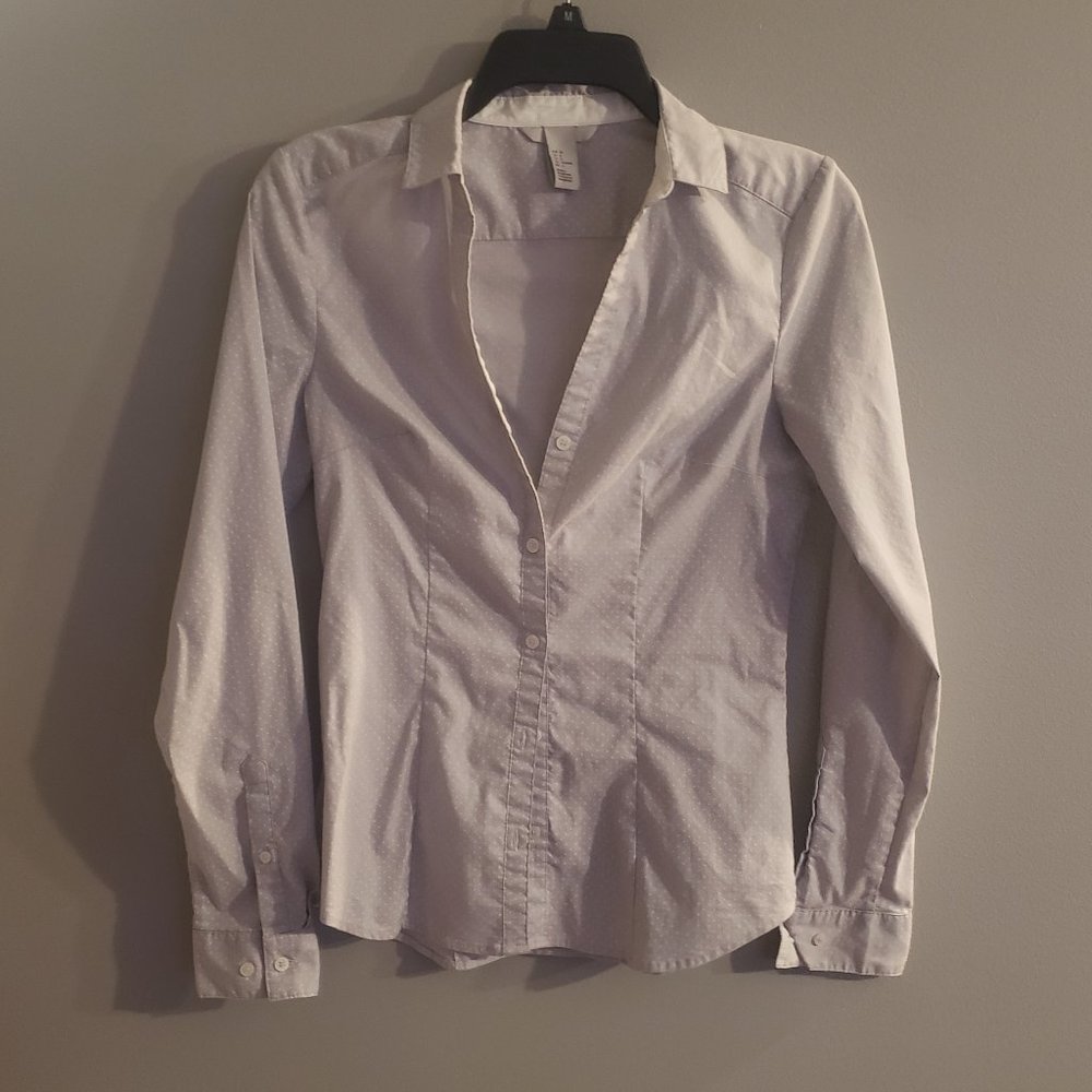 EUC H&M Polka Dot Button Down